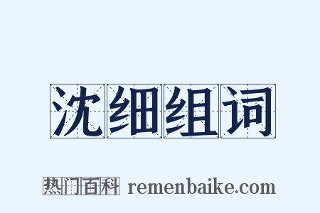 沈细组词是什么意思的图片